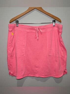 Ralph Lauren Pink Drawstring Skirt with Yellow Pony